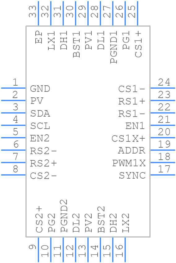 MAX20412ATJD/V+ - Analog Devices - PCB symbol