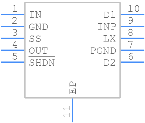 MAX1557ETB+ - Analog Devices - PCB symbol