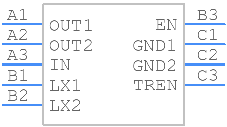 MAX8969EWL37+T - Analog Devices - PCB symbol