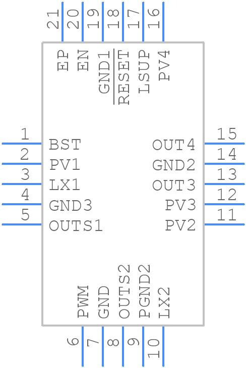 MAX16922ATPO/V+ - Analog Devices - PCB symbol