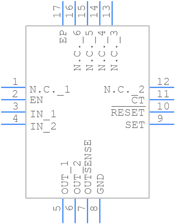 MAX5086BATE+ - Analog Devices - PCB symbol