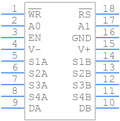 DG529CWN+ - Analog Devices - PCB symbol
