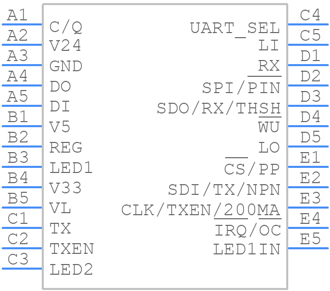 MAX14827AAWA+ - Analog Devices - PCB symbol