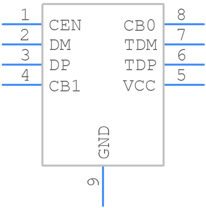 MAX14618ETA+ - Analog Devices - PCB symbol