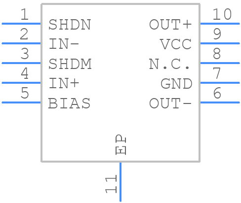MAX9718AETB+ - Analog Devices - PCB symbol