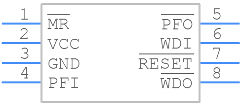 MAX6707TKA+ - Analog Devices - PCB symbol