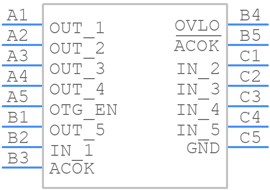 MAX14670EWL+ - Analog Devices - PCB symbol