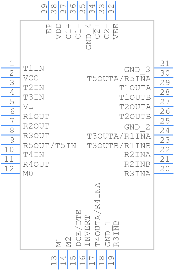 MAX13173EETU+ - Analog Devices - PCB symbol