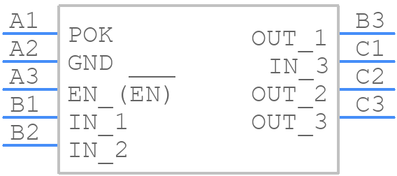 MAX14736EWL+ - Analog Devices - PCB symbol
