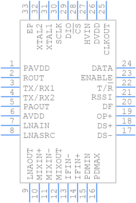 MAX7032ATJ+ - Analog Devices - PCB symbol