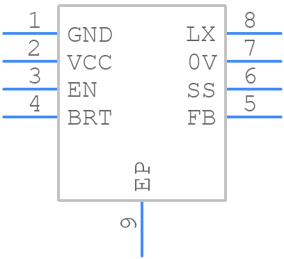 MAX1554ETA+ - Analog Devices - PCB symbol