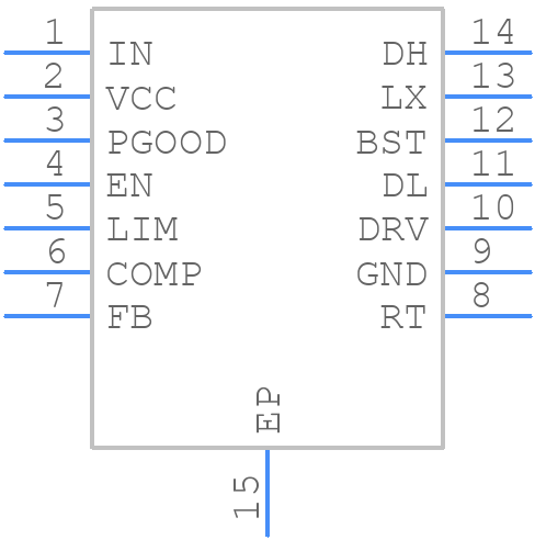 MAX15026CETD+ - Analog Devices - PCB symbol