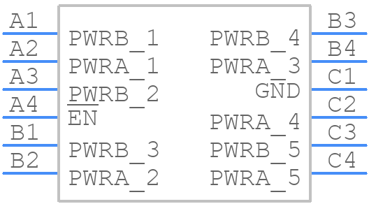 MAX14634EWC+ - Analog Devices - PCB symbol