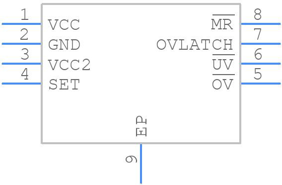 MAX6760TATGD3+ - Analog Devices - PCB symbol