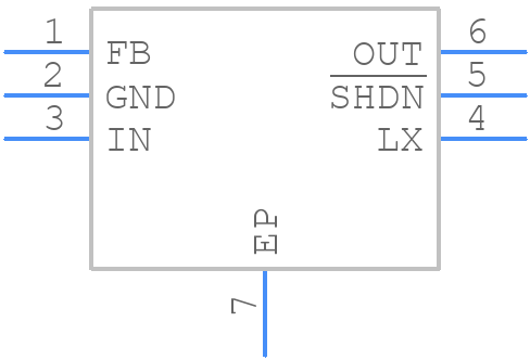 MAX1836ETT50+ - Analog Devices - PCB symbol