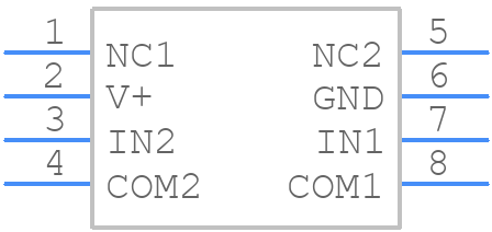 MAX4542EKA+ - Analog Devices - PCB symbol