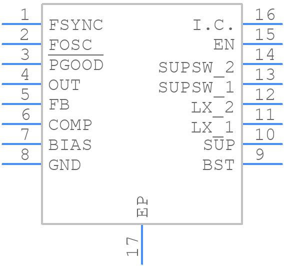 MAX16977SAUE+T - Analog Devices - PCB symbol