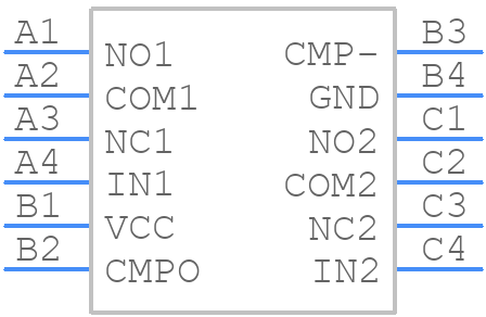 MAX4762EBC+ - Analog Devices - PCB symbol