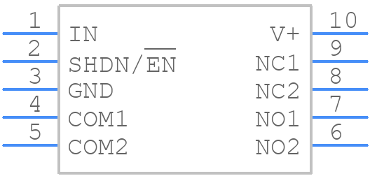 MAX4906EFELB+ - Analog Devices - PCB symbol