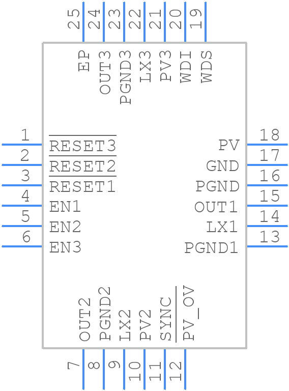 MAX20419ATGG/V+ - Analog Devices - PCB symbol