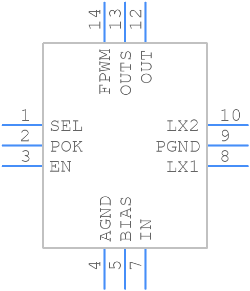 MAX77827DEFD+ - Analog Devices - PCB symbol