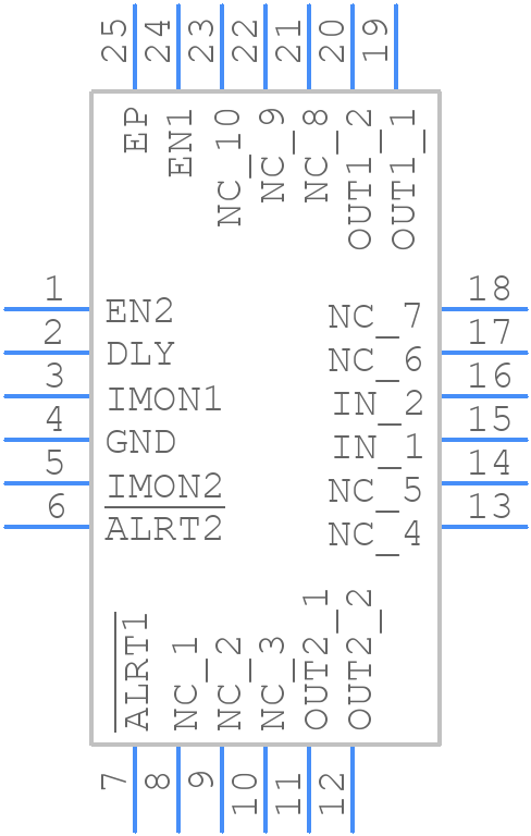 MAX15162ATG+ - Analog Devices - PCB symbol