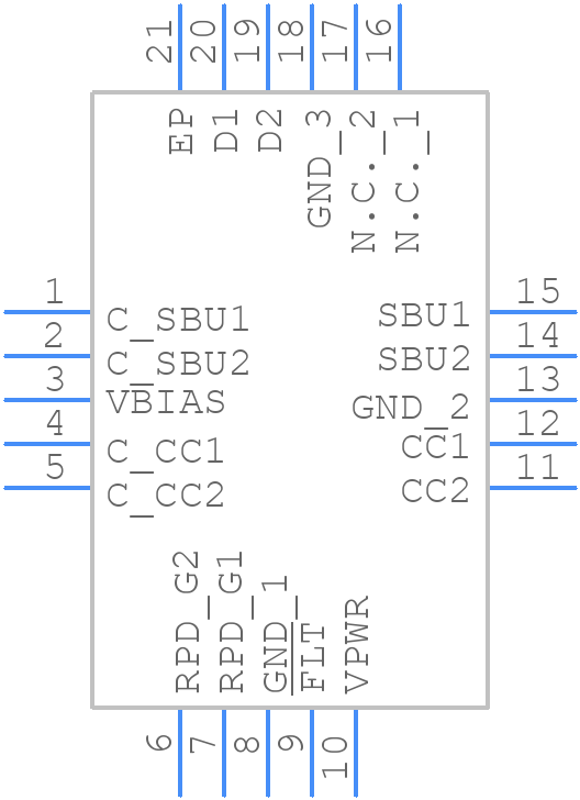 TPD6S300ARUKR - Texas Instruments - PCB symbol