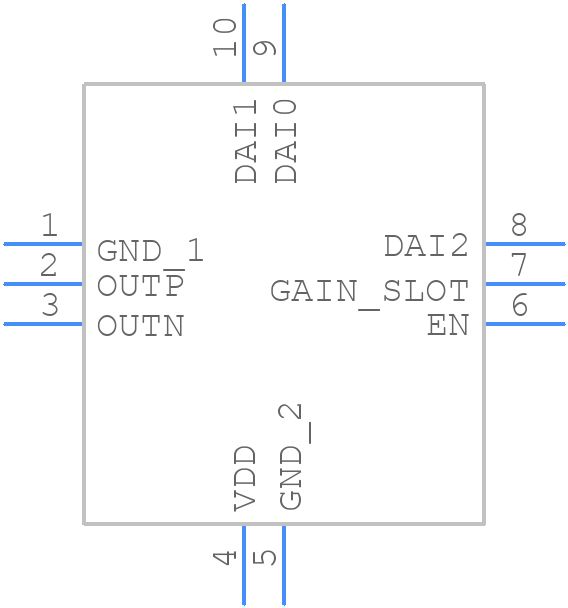 MAX98360DEFB+ - Analog Devices - PCB symbol