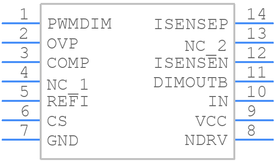 MAX25611CAUD/V+ - Analog Devices - PCB symbol