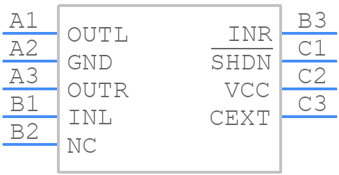 MAX9890BEBL+ - Analog Devices - PCB symbol