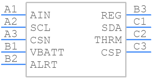 MAX17050X+T10 - Analog Devices - PCB symbol