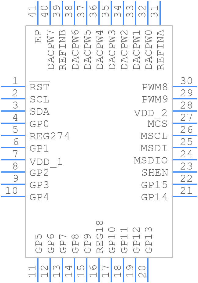 DS4830AT+T - Analog Devices - PCB symbol