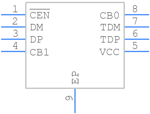 MAX14644ETA/V+T - Analog Devices - PCB symbol