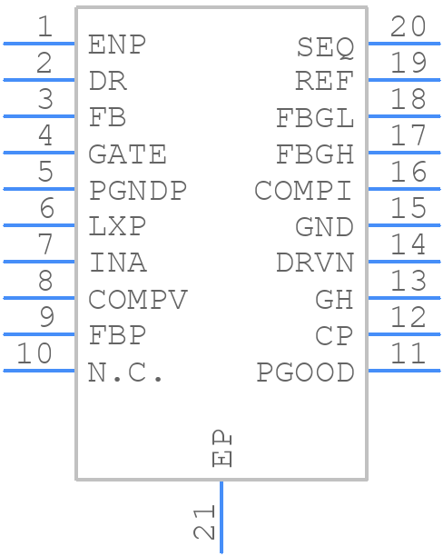 MAX16928AGUP/V+T - Analog Devices - PCB symbol