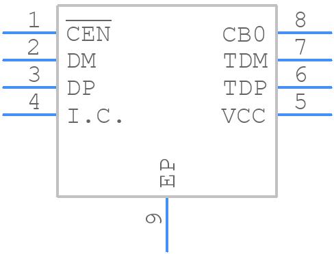 MAX14602ETA+T - Analog Devices - PCB symbol