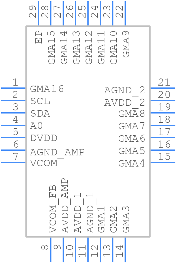 MAX9669ETI/V+T - Analog Devices - PCB symbol