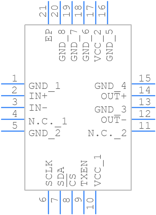 MAX3521ETP+T - Analog Devices - PCB symbol