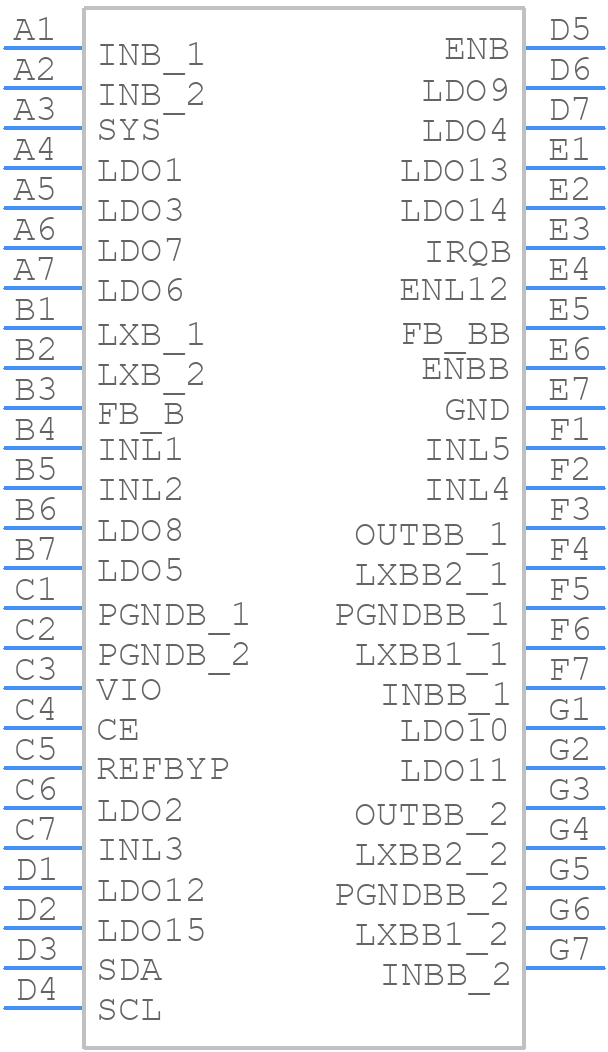 MAX77826EWJ+T - Analog Devices - PCB symbol