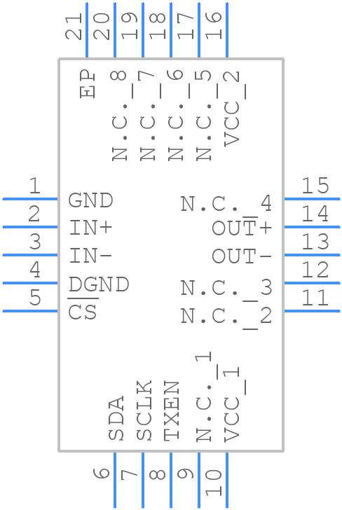 MAX3519ETP+T - Analog Devices - PCB symbol