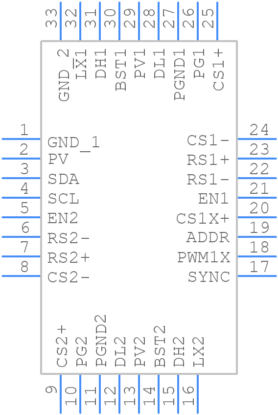 MAX20412ATJD/V+T - Analog Devices - PCB symbol
