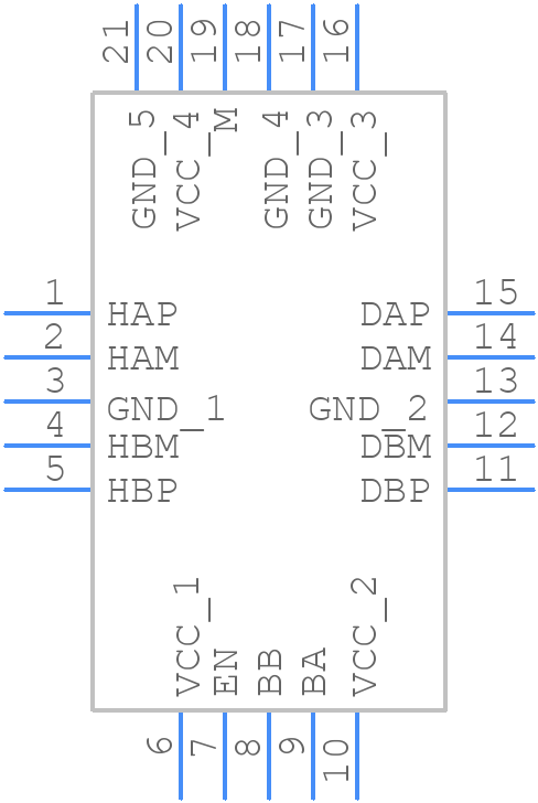 MAX4952BCTP+T - Analog Devices - PCB symbol