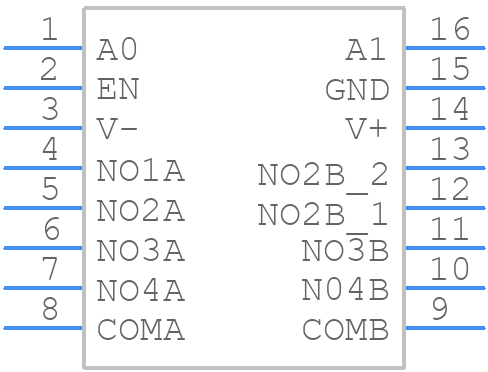MAX309EUE+T - Analog Devices - PCB symbol