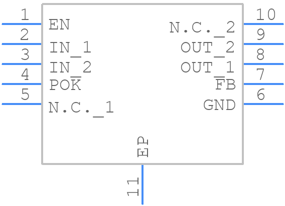 MAX8517EUB/V+T - Analog Devices - PCB symbol