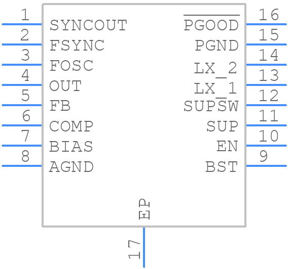 MAX16935BAUES/V+T - Analog Devices - PCB symbol