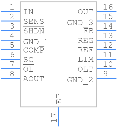 MAX16946GEE/V+T - Analog Devices - PCB symbol