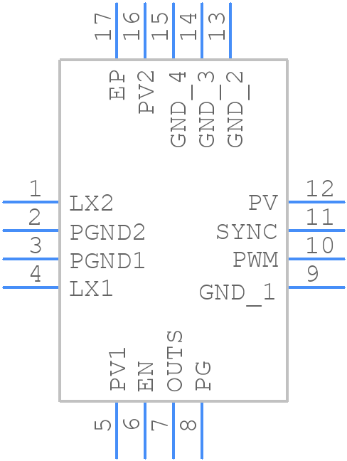 MAX16962SATEA/V+T - Analog Devices - PCB symbol