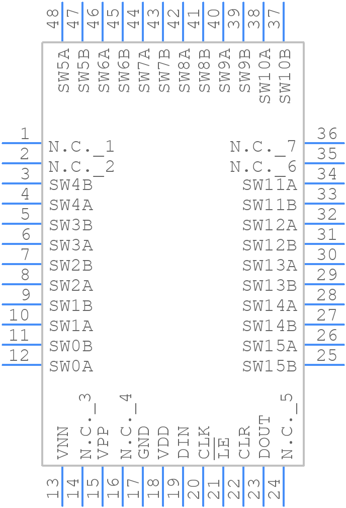 MAX4968AECM+T - Analog Devices - PCB symbol
