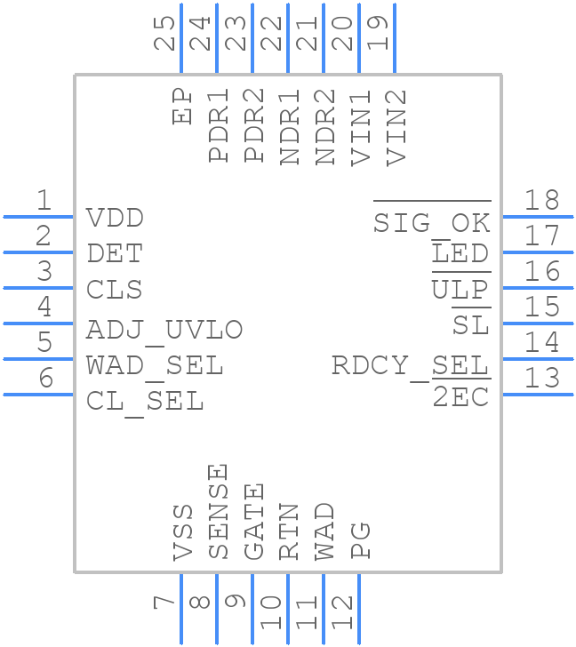 MAX5992AETG+T - Analog Devices - PCB symbol
