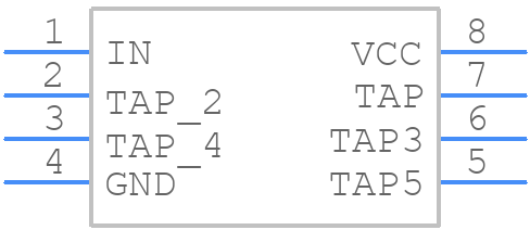 DS1100LU-20+T - Analog Devices - PCB symbol