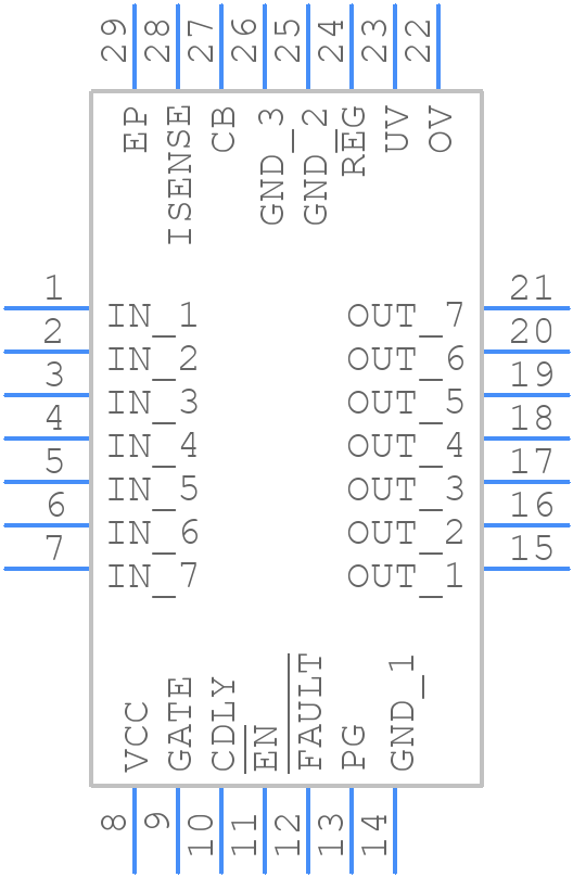 MAX15091AETI+T - Analog Devices - PCB symbol
